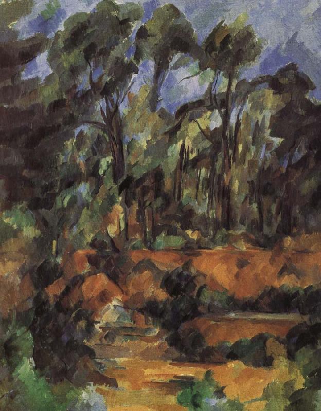 Paul Cezanne forest oil painting image